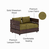 Cairo Solid Sheesham Wood 2 Seater Sofa - 3 Year Warranty (LUXE EDITION)