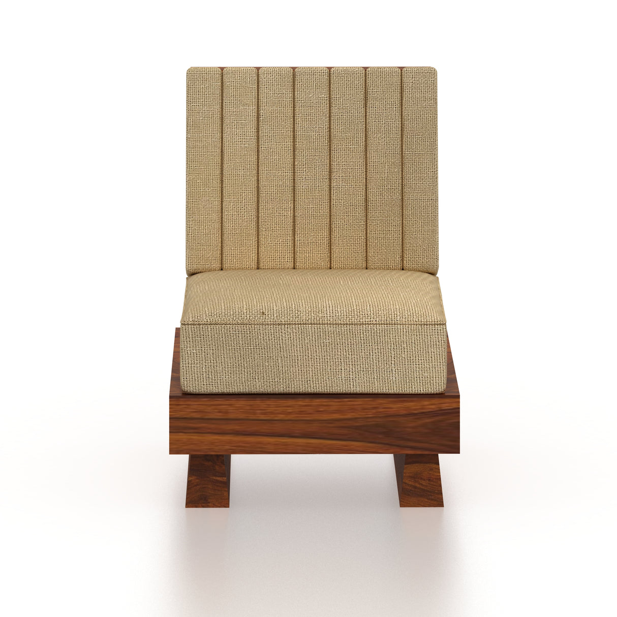 RONNY Solid Sheesham Wood Single Seater Sofa - 3 Year Warranty (LUXE EDITION)