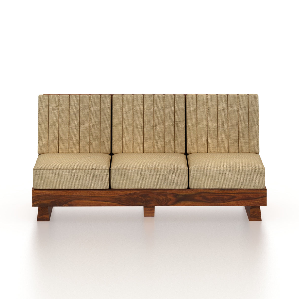 RONNY Solid Sheesham Wood 3 Seater Sofa - 3 Year Warranty (LUXE EDITION)
