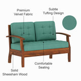 RAYON Solid Sheesham Wood 2 Seater Sofa - 3 Year Warranty (LUXE EDITION)