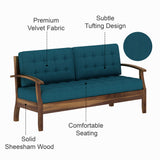 RAYON Solid Sheesham Wood 3 Seater Sofa - 3 Year Warranty (LUXE EDITION)