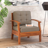 RAYON Solid Sheesham Wood Single Seater Sofa - 3 Year Warranty (LUXE EDITION)