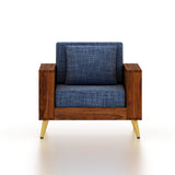 Bolt Solid Sheesham Wood Single Seater Sofa With Side Storage - 3 Year Warranty (LUXE EDITION)