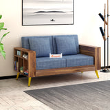 Bolt Solid Sheesham Wood 2 Seater Sofa With Side Storage - 3 Year Warranty (LUXE EDITION)