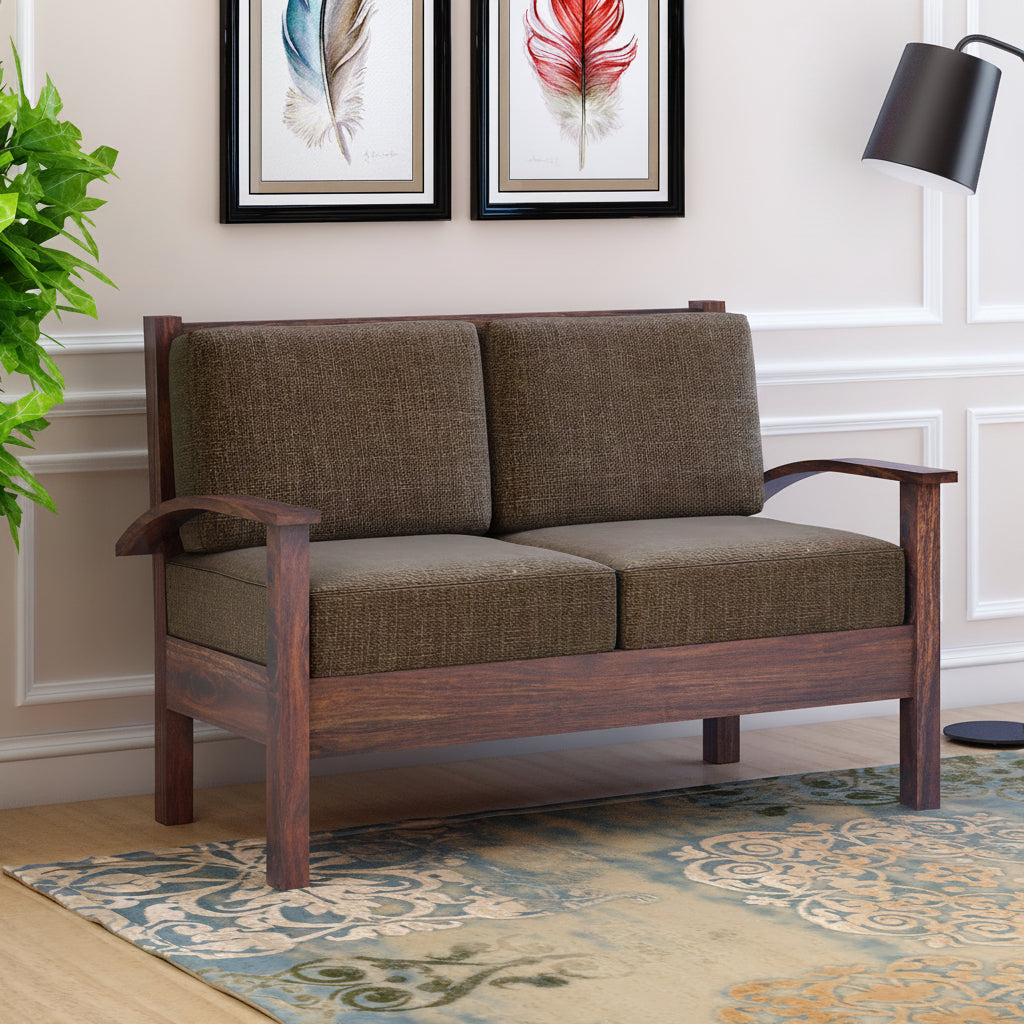 DELTA Solid Sheesham Wood 2 Sofa - 3 Year Warranty (LUXE EDITION)