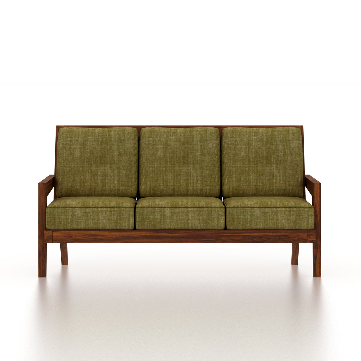 AURA Solid Sheesham Wood 3 Seater Sofa - 3 Year Warranty (LUXE EDITION)