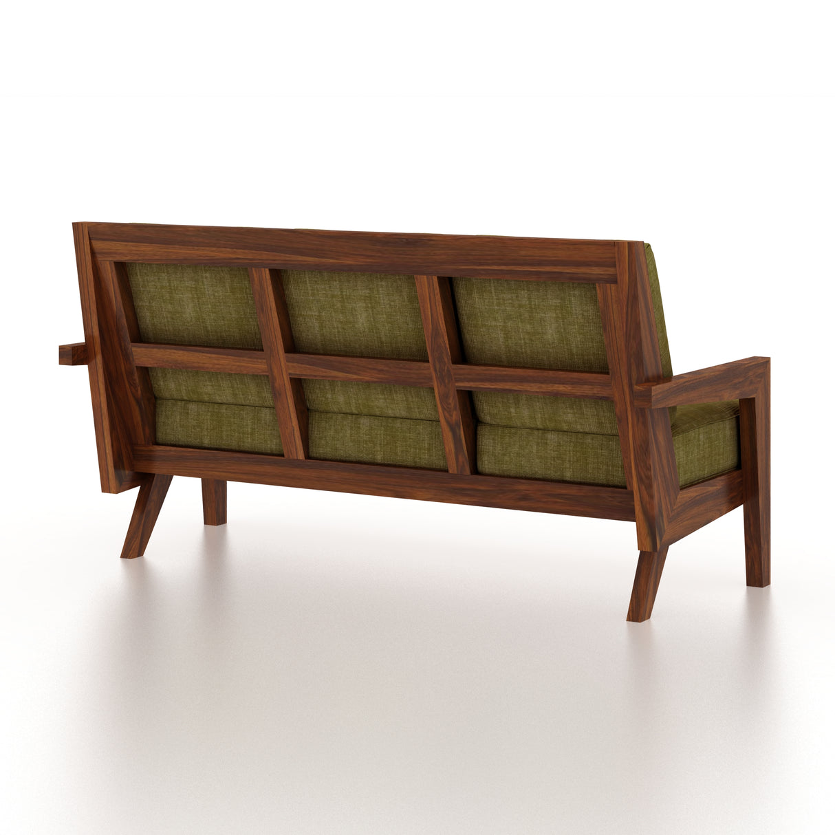 AURA Solid Sheesham Wood 3 Seater Sofa - 3 Year Warranty (LUXE EDITION)