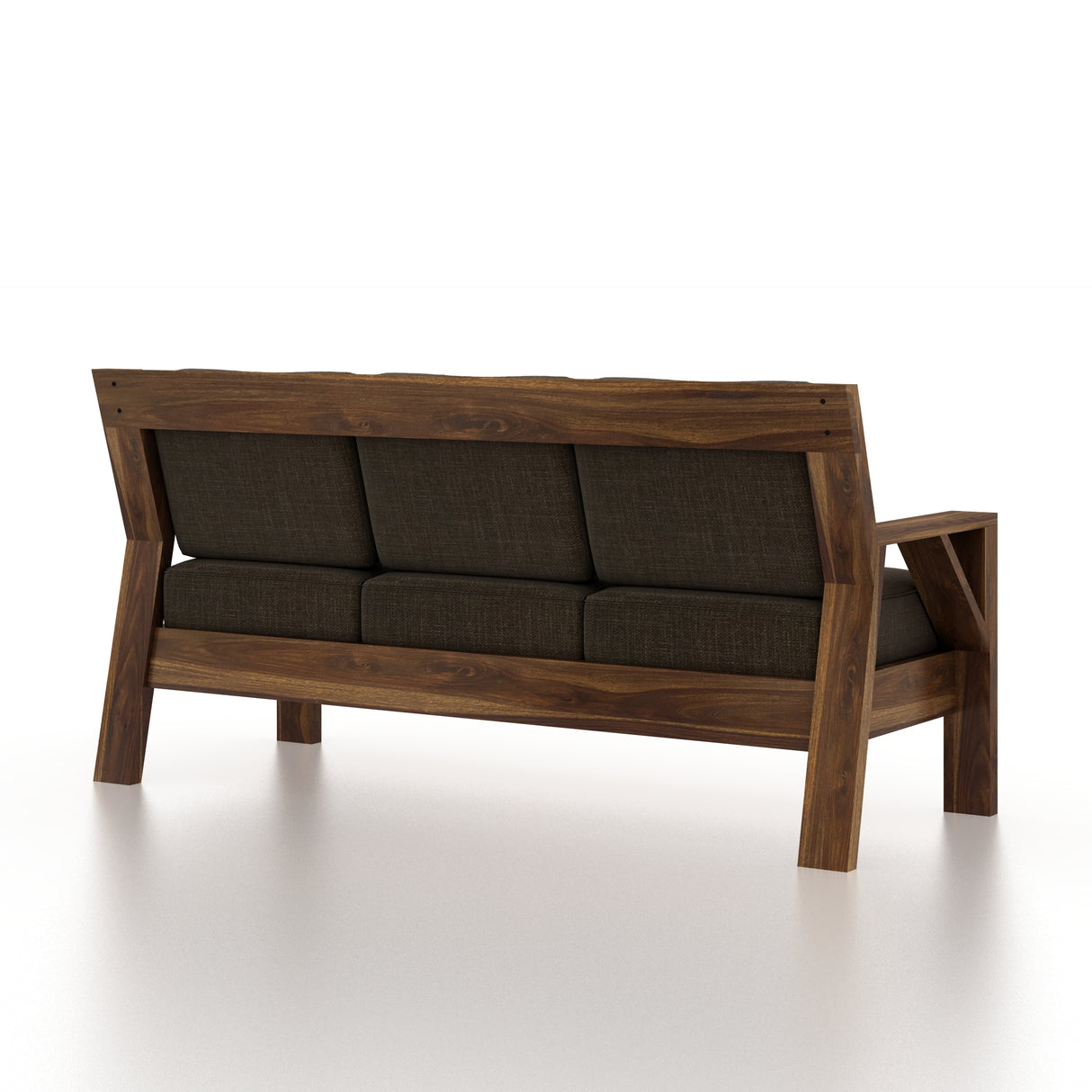 CIZAR Solid Sheesham Wood 3 Seater Sofa - 3 Year Warranty (LUXE EDITION)