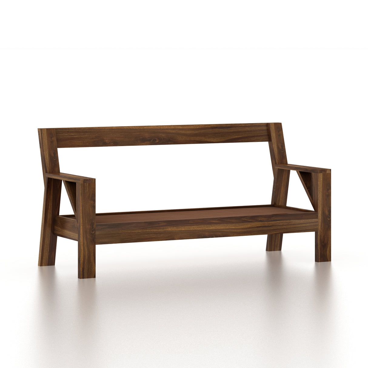 CIZAR Solid Sheesham Wood 3 Seater Sofa - 3 Year Warranty (LUXE EDITION)