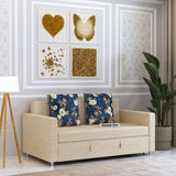 Victoria Fabric 3 Seater Pull Out Sofa Cum Bed(BEIGE) - 24 Months Warranty