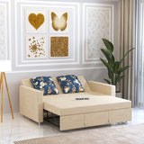 Victoria Fabric 3 Seater Pull Out Sofa Cum Bed(BEIGE) - 24 Months Warranty