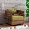 Cairo Solid Sheesham Wood Single Seater Sofa - 3 Year Warranty (LUXE EDITION)