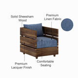 Cairo Solid Sheesham Wood Single Seater Sofa - 3 Year Warranty (LUXE EDITION)