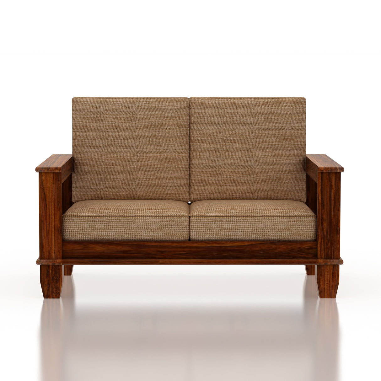 Maharaja Solid Sheesham Wood 2 Seater Sofa - 3 Years Warranty