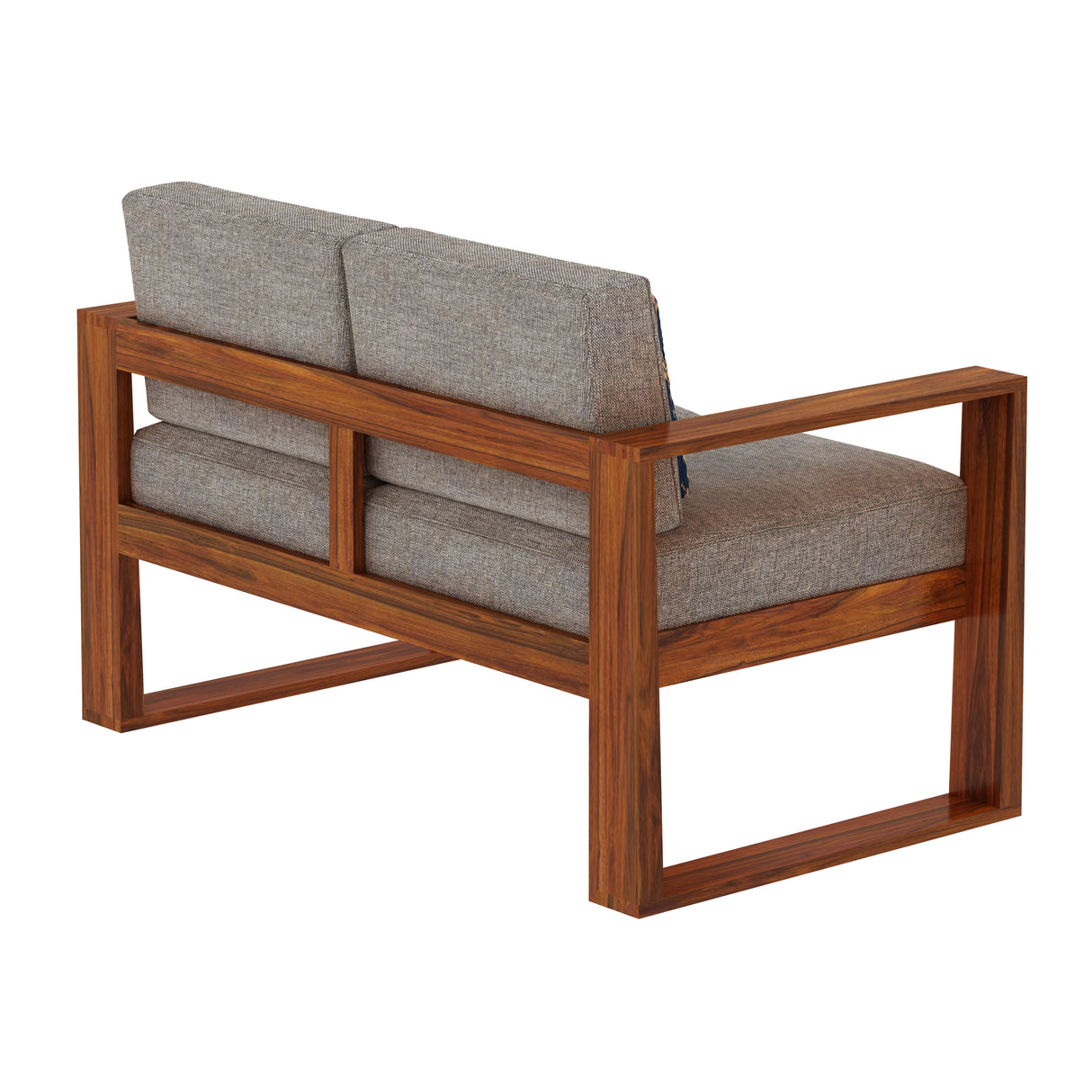 Euro Solid Sheesham Wood 2 Seater Sofa - 3 Years Warranty