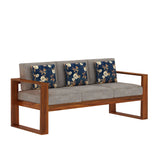 Euro Solid Sheesham Wood 3 Seater Sofa - 3 Years Warranty