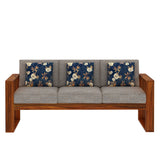 Euro Solid Sheesham Wood 3 Seater Sofa - 3 Years Warranty