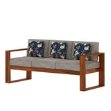 Euro Solid Sheesham Wood 3 Seater Sofa - 3 Years Warranty