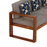 Euro Solid Sheesham Wood 3 Seater Sofa - 3 Years Warranty