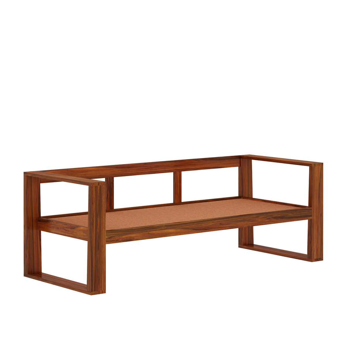 Euro Solid Sheesham Wood 3 Seater Sofa - 3 Years Warranty
