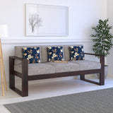 Euro Solid Sheesham Wood 3 Seater Sofa - 3 Years Warranty