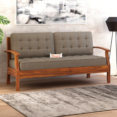 RAYON Solid Sheesham Wood 3 Seater Sofa - 3 Year Warranty (LUXE EDITION)