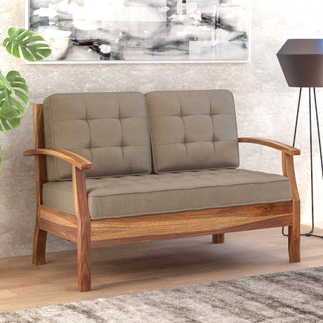RAYON Solid Sheesham Wood 2 Seater Sofa - 3 Year Warranty (LUXE EDITION)