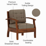 RAYON Solid Sheesham Wood Single Seater Sofa - 3 Year Warranty (LUXE EDITION)