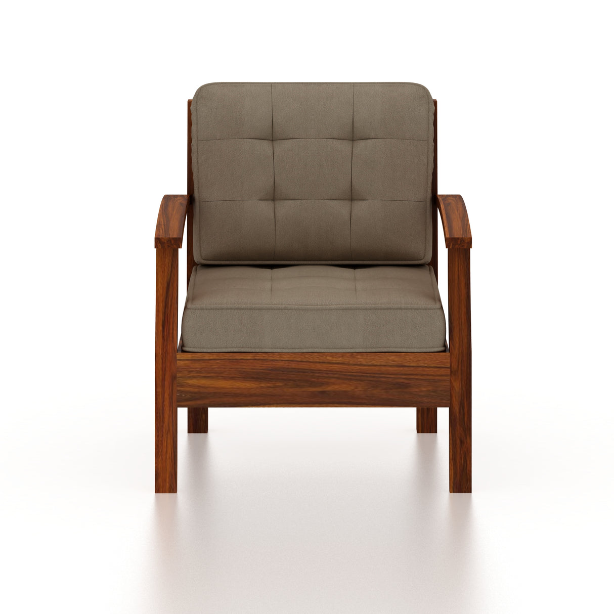 RAYON Solid Sheesham Wood Single Seater Sofa - 3 Year Warranty (LUXE EDITION)