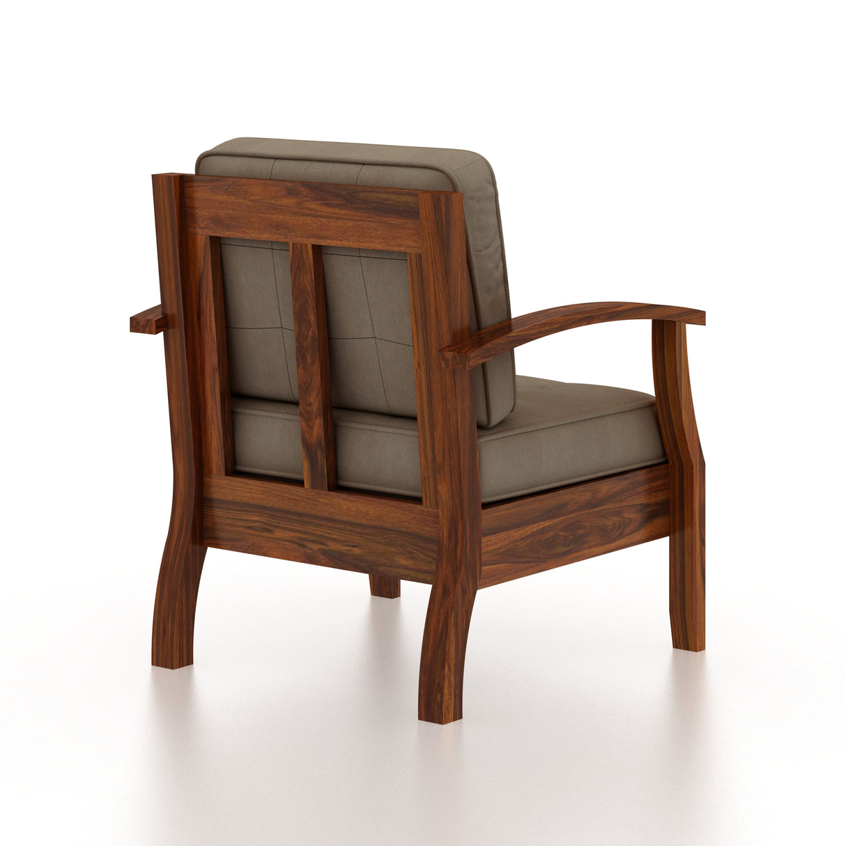 RAYON Solid Sheesham Wood Single Seater Sofa - 3 Year Warranty (LUXE EDITION)