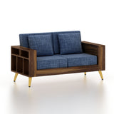 Bolt Solid Sheesham Wood 2 Seater Sofa With Side Storage - 3 Year Warranty (LUXE EDITION)