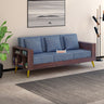 Bolt Solid Sheesham Wood 3 Seater Sofa With Side Storage - 3 Year Warranty (LUXE EDITION)