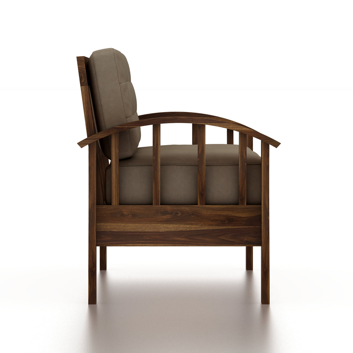 CROWN Solid Sheesham Wood 3 Seater Sofa - 3 Year Warranty (LUXE EDITION)