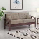 CROWN Solid Sheesham Wood 3 Seater Sofa - 3 Year Warranty (LUXE EDITION)