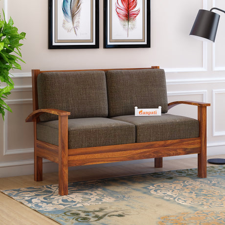 DELTA Solid Sheesham Wood 2 Sofa - 3 Year Warranty (LUXE EDITION)