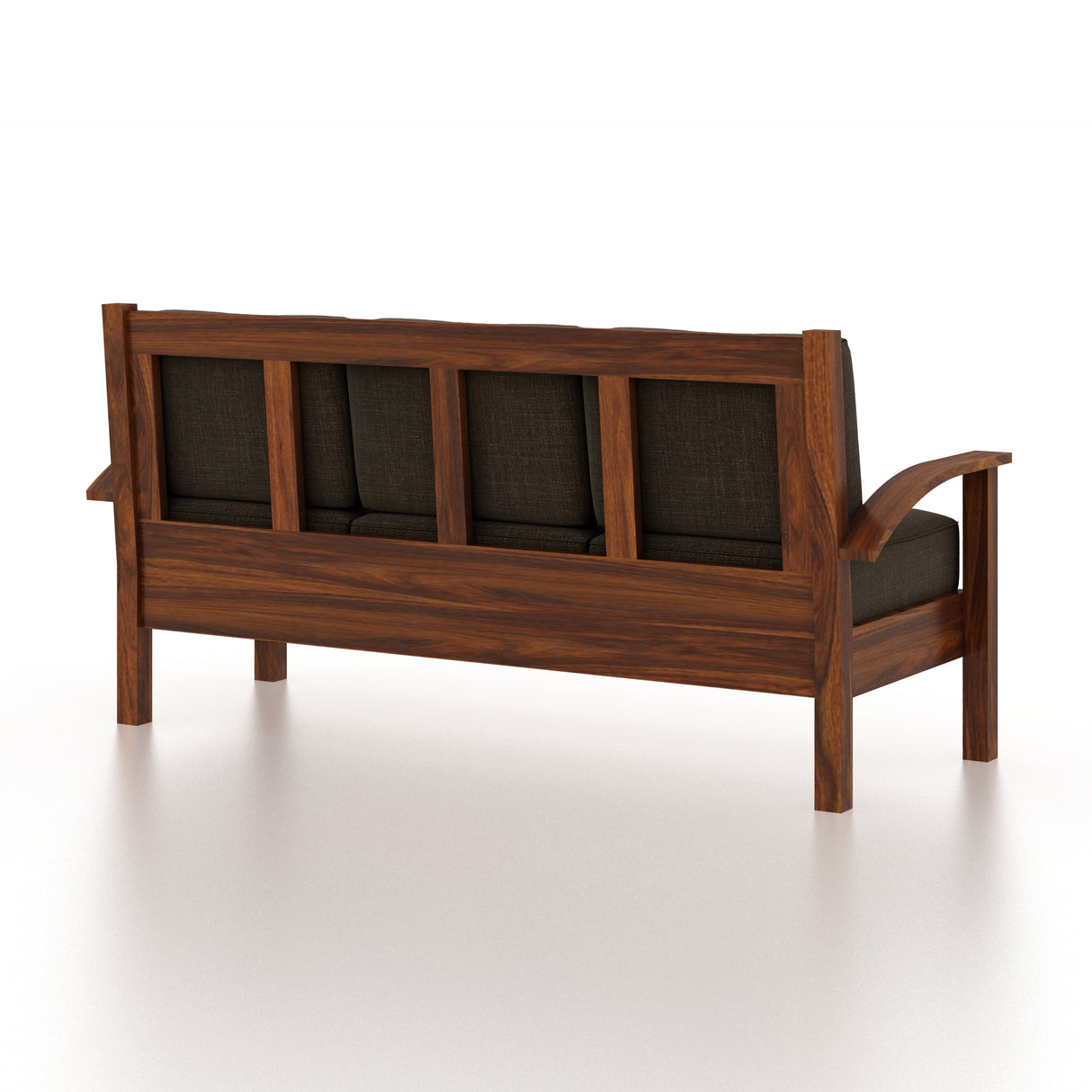 DELTA Solid Sheesham Wood 3 Seater Sofa - 3 Year Warranty (LUXE EDITION)