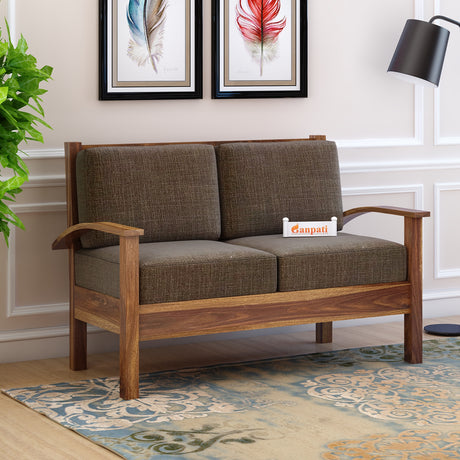 DELTA Solid Sheesham Wood 2 Sofa - 3 Year Warranty (LUXE EDITION)