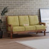 AURA Solid Sheesham Wood 3 Seater Sofa - 3 Year Warranty (LUXE EDITION)