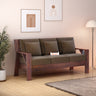 CIZAR Solid Sheesham Wood 3 Seater Sofa - 3 Year Warranty (LUXE EDITION)