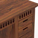 Armania Study Table with Storage in Solid Sheesham Wood - 3 Years Warranty