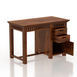 Armania Study Table with Storage in Solid Sheesham Wood - 3 Years Warranty