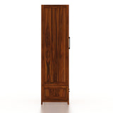 Martino Solid Sheesham Wood Wardrobe With Two Doors and Drawer - 3-Year Warranty