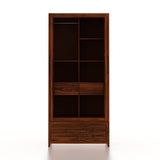 Martino Solid Sheesham Wood Wardrobe With Two Doors and Drawer - 3-Year Warranty