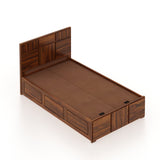 SCOTT Solid Sheesham Wood 4 Feet Bed With Box Storage - 3 Years Warranty