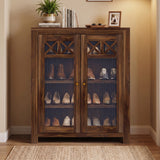 LYON Solid Sheesham Wood Shoe Rack Cabinet - 3 Years Warranty