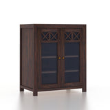 LYON Solid Sheesham Wood Shoe Rack Cabinet - 3 Years Warranty