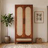 Naptune Solid Sheesham Wood Wardrobe With  Two Doors and Drawer - 3-Year Warranty
