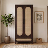 Naptune Solid Sheesham Wood Wardrobe With  Two Doors and Drawer - 3-Year Warranty
