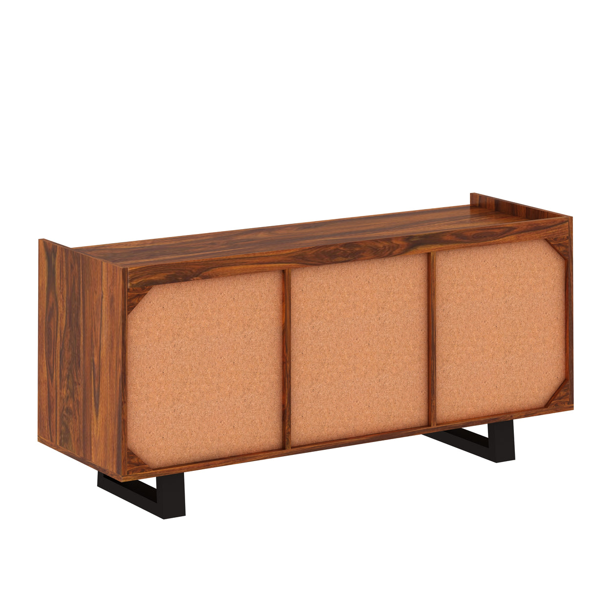 Victoria Solid Sheesham Wood Sideboard With Doors and Drawer Storage - 1 Year Warranty(Luxe Edition)