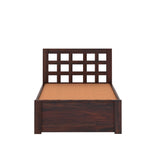 Simons Solid Sheesham Wood Single Bed With Box Storage - 3 Years Warranty
